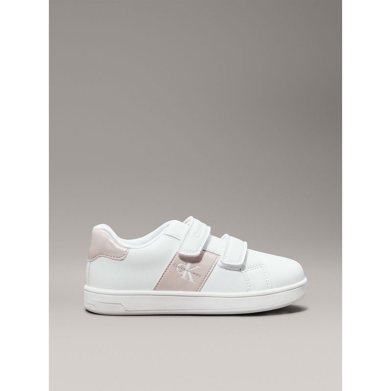 CALVIN KLEIN - Tenis blanco para niña con doble velcro Calvin Klein