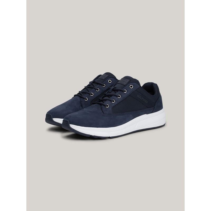 TOMMY HILFIGER - Zapatos azul híbridos de cuero con cordones Tommy Hilfiger