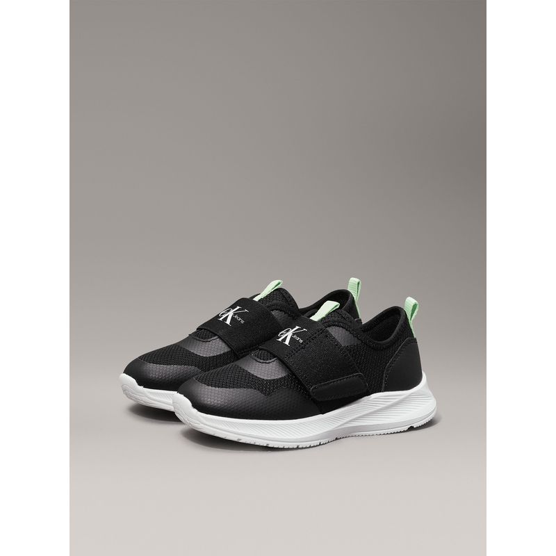 CALVIN KLEIN - Tenis Negro Niña Con Banda Elástica Calvin Klein