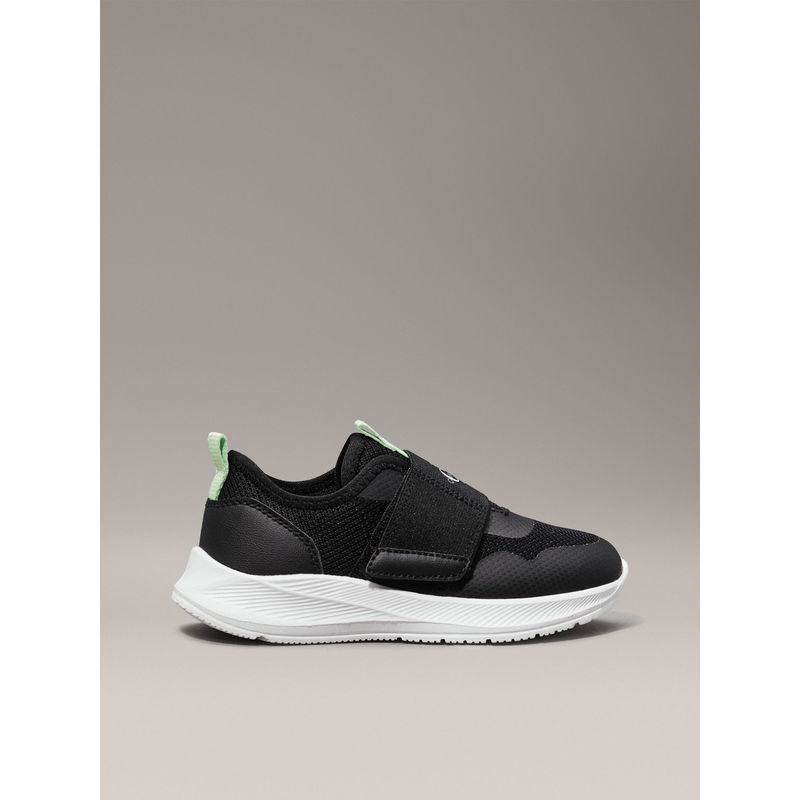 CALVIN KLEIN - Tenis Negro Niña Con Banda Elástica Calvin Klein