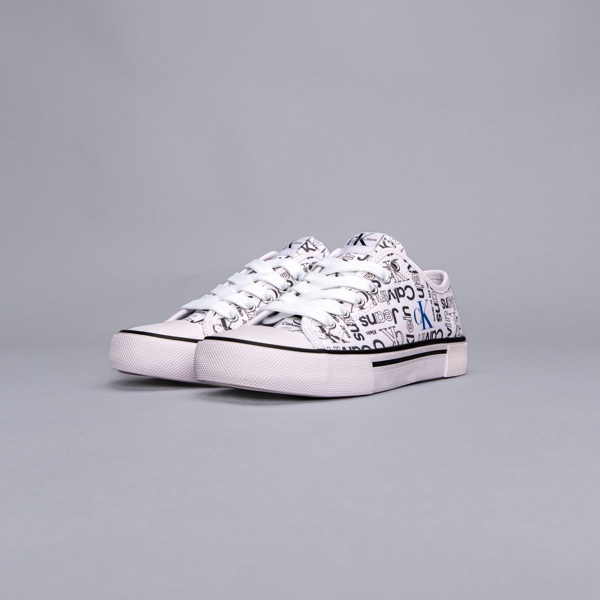 CALVIN KLEIN - Tenis Blanco Niña Con Monograma Calvin Klein