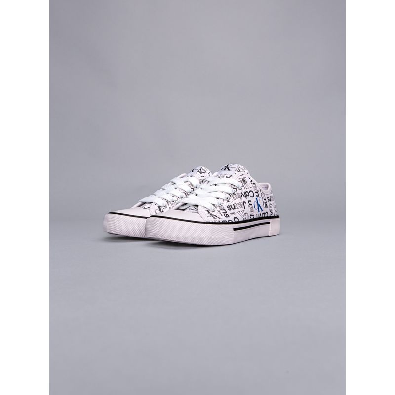 CALVIN KLEIN - Tenis Blanco Niña Con Monograma Calvin Klein