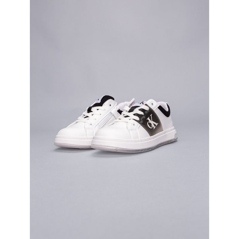 CALVIN KLEIN - Tenis Blanco Niña Bajas Con Cordones Calvin Klein