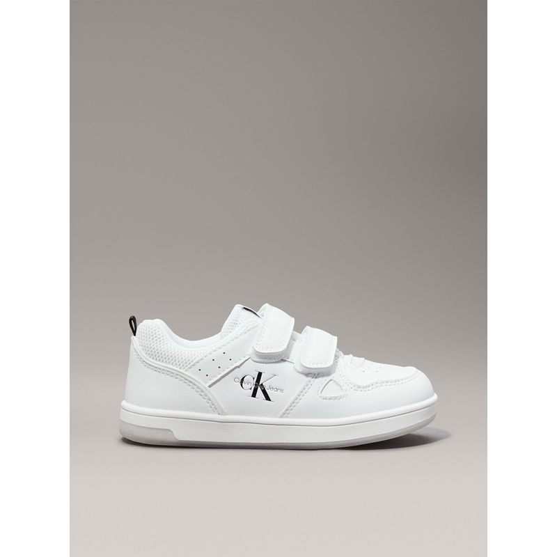 CALVIN KLEIN - Tenis Blanco Niña Con Doble Velcro Calvin Klein