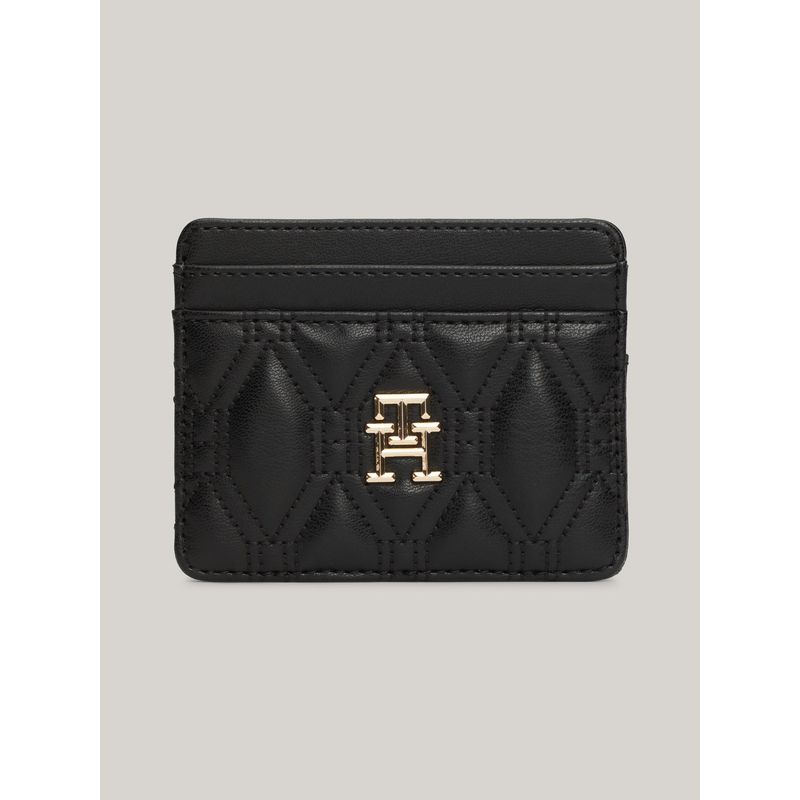 TOMMY HILFIGER - Tarjetero negro con monograma TH Tommy Hilfiger