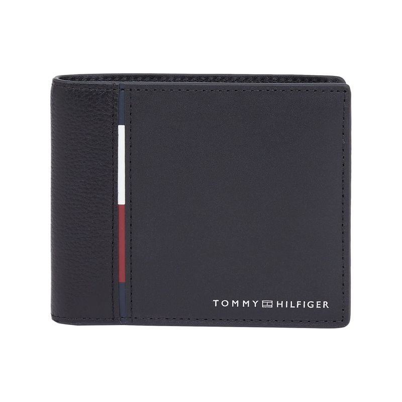 TOMMY HILFIGER - Billetera negra Casual de cuero Tommy Hilfiger