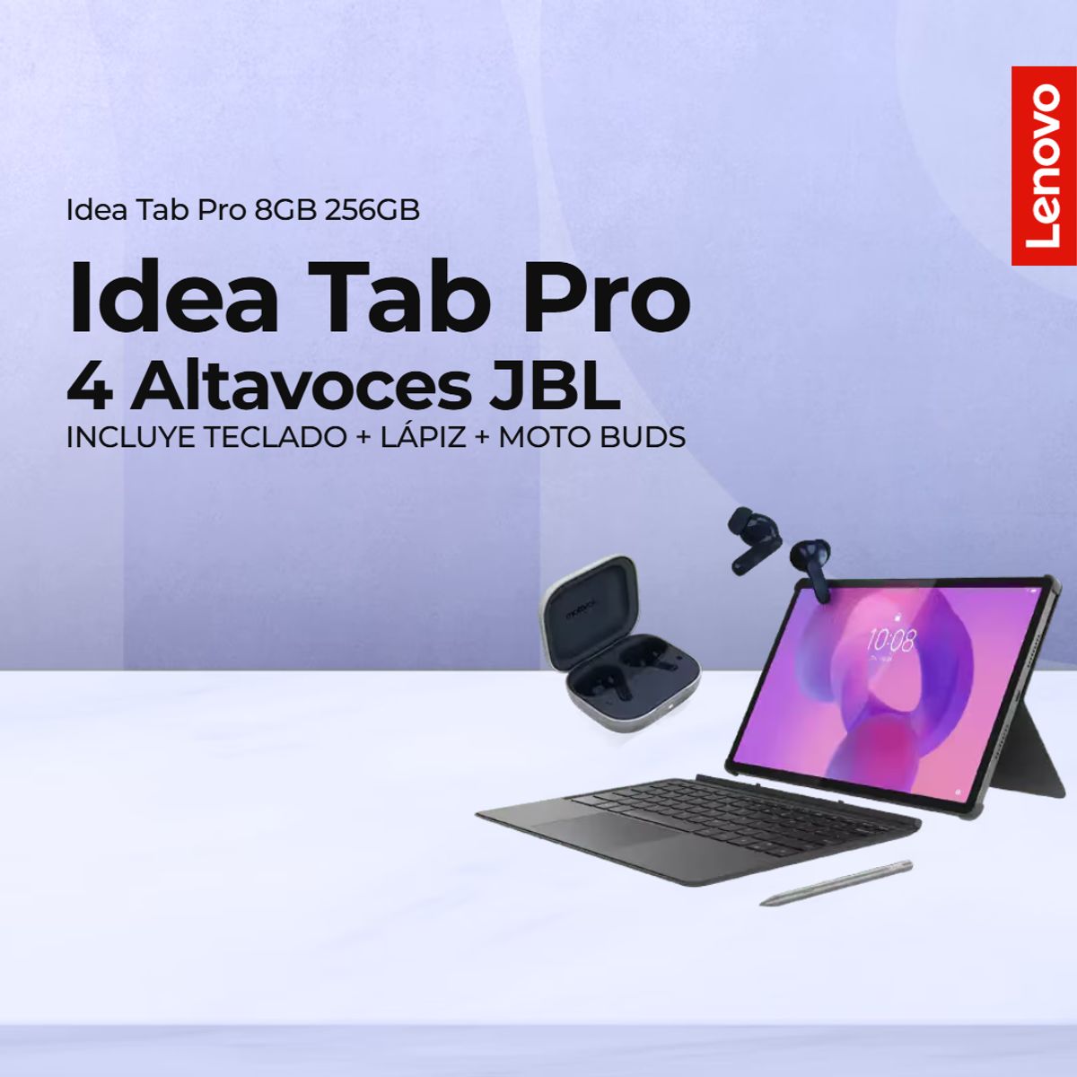 LENOVO - Tablet Lenovo IdeaTab Pro 8GB RAM 256GB  Pantalla Multitáctil  Teclado+Pen+Moto Buds