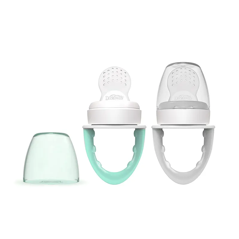 DR BROWNS - Set X2 Malla Dr Browns Silicona Fruta Alimentador Para Bebe
