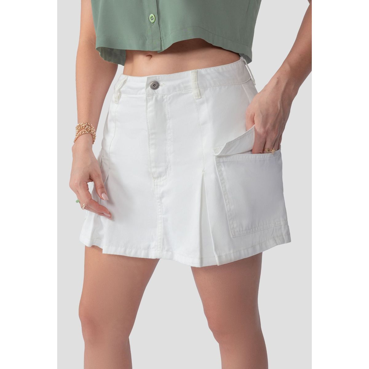 ATYPICAL - Falda Short Mujer Crudo Atypical 106563