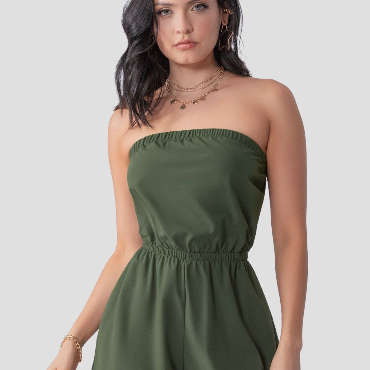 ATYPICAL - Enterizo Corto Mujer Verde Militar Atypical 106185