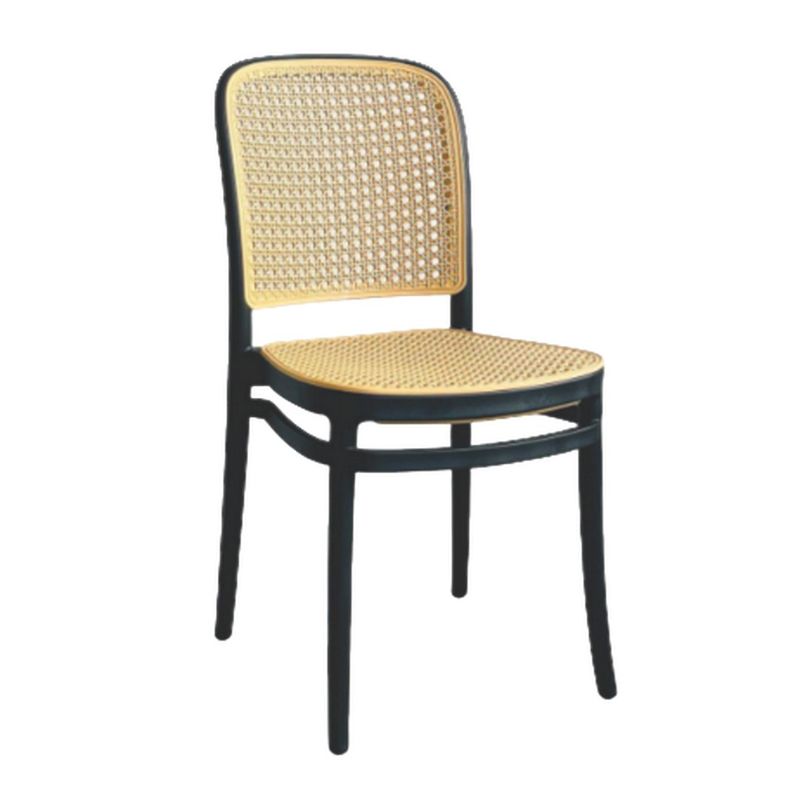 GENERICO - SILLA PP SOLEA TIPO MIMBRE Base Negra