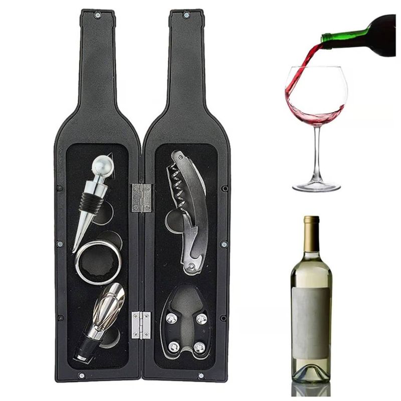 GENERAL - Sacacorchos Destapador Vino Con Estuche Botella Set completo