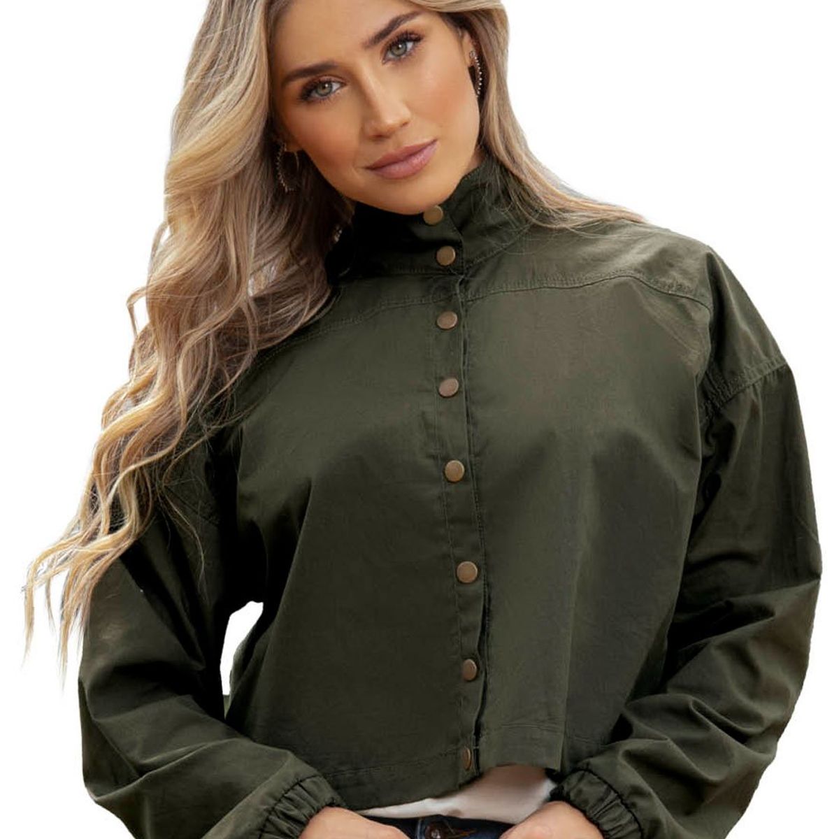 ATYPICAL - Chaqueta Mujer Verde Militar Atypical 90610