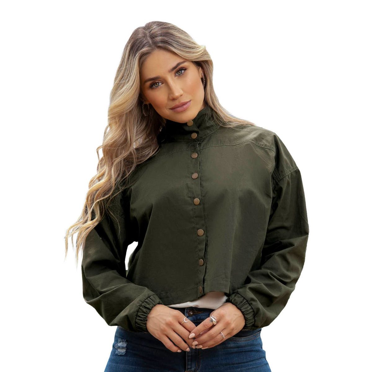 ATYPICAL - Chaqueta Mujer Verde Militar Atypical 90610