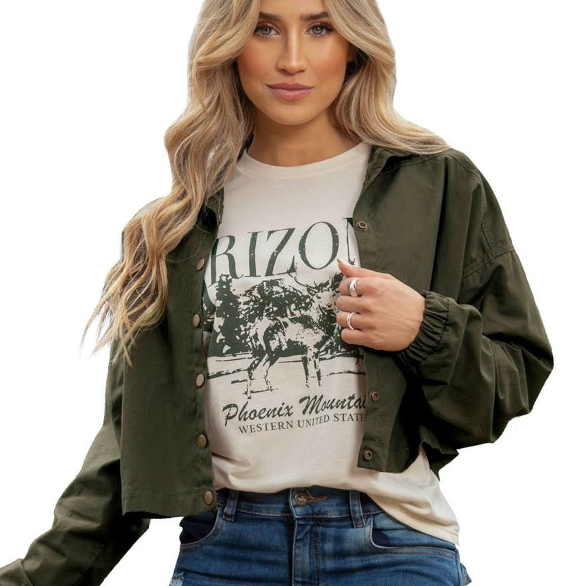 ATYPICAL - Chaqueta Mujer Verde Militar Atypical 90610