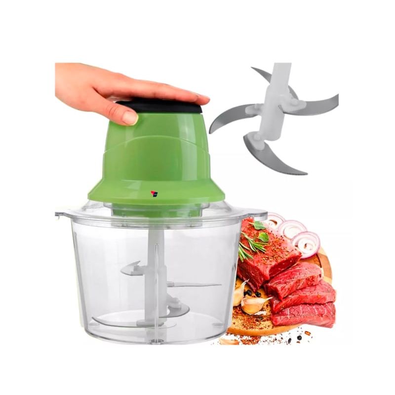 GENERICO - Picador Eléctrico Multifuncional Carne Verduras Acero Inoxid
