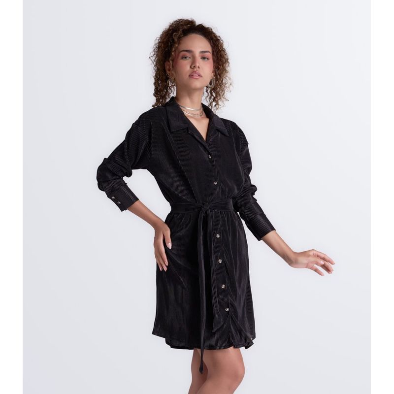 DEREK - Vestido Para Mujer Manga Larga Unicolor Derek
