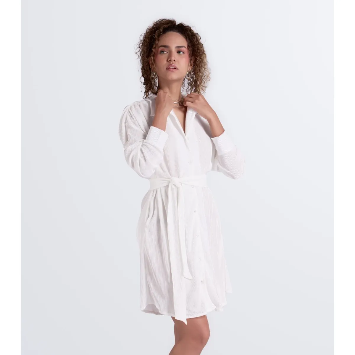 DEREK - Vestido Para Mujer Manga Larga Unicolor Derek