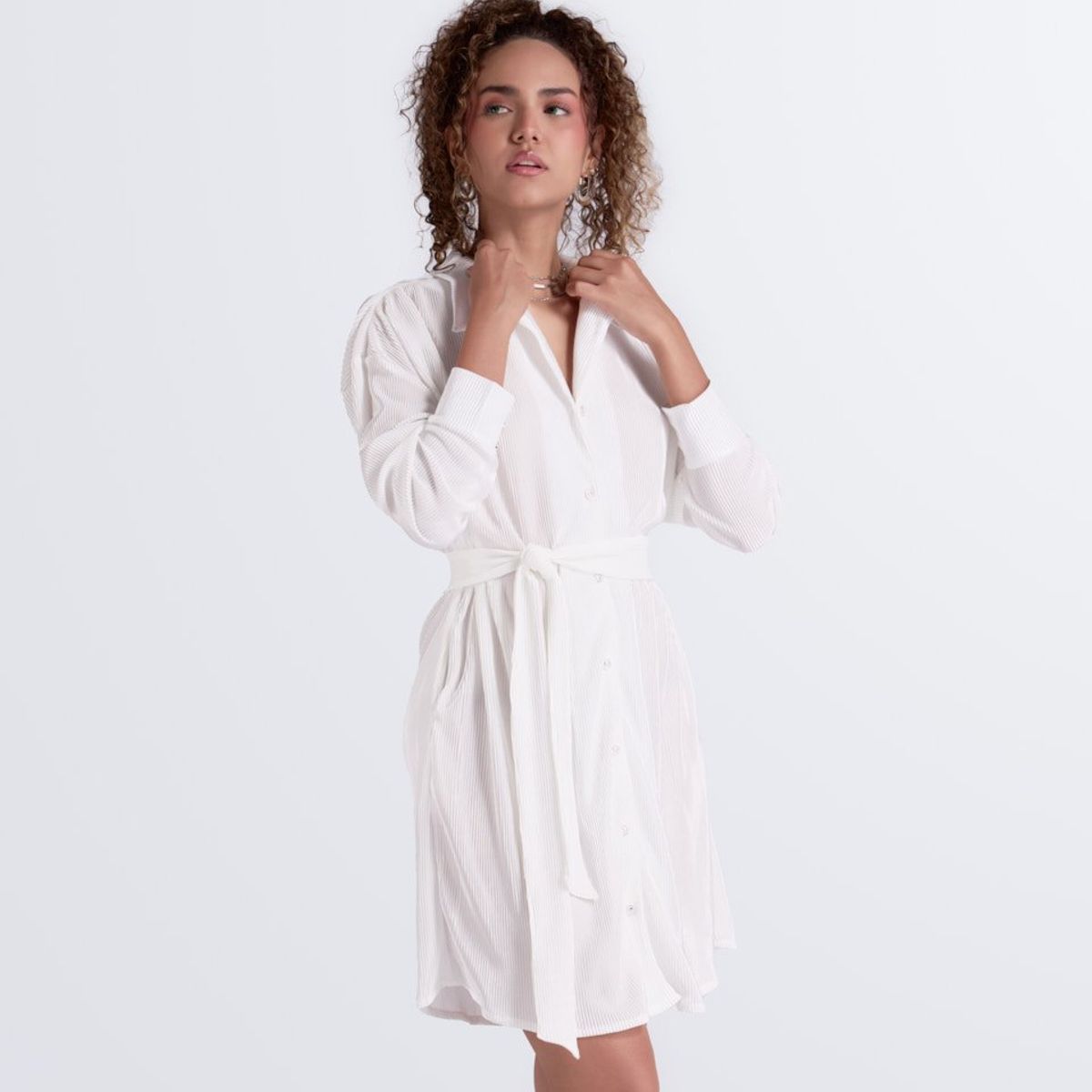 DEREK - Vestido Para Mujer Manga Larga Unicolor Derek