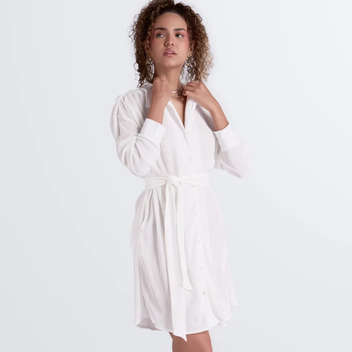 DEREK - Vestido Para Mujer Manga Larga Unicolor Derek