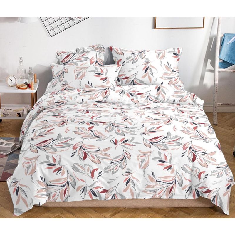 GENERICO - Duvet Doble Faz - Funda de Plumón Sencillo Palo de Rosa Flores.