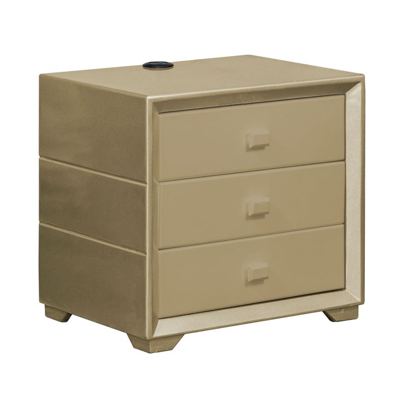 ELITE LIVING - NOCHERO REGINA USB CHAMPAÑA