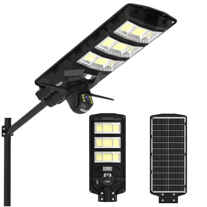 AMERICAN GENERICS - Reflector Solar Panel De 450w Con Camara Ptz Sim 4g Full Hd