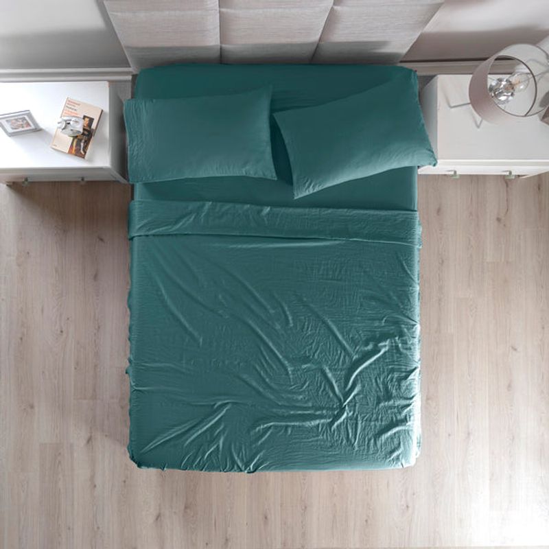 VIANNEY - Sábanas Viasoft Washed Atlántico King Size Vianney