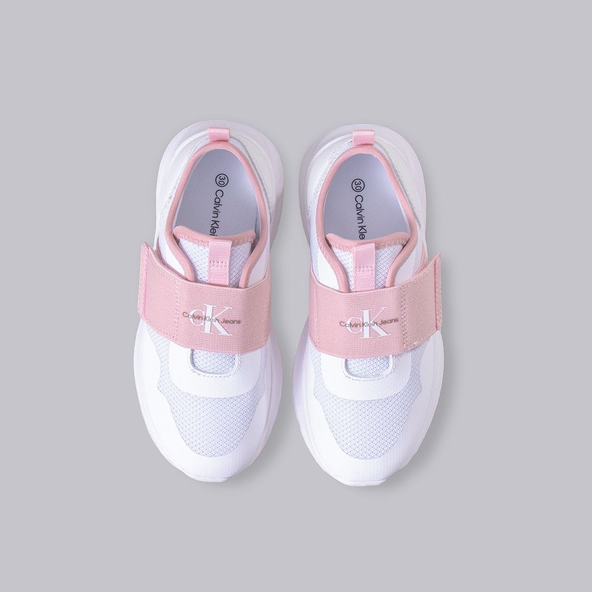 CALVIN KLEIN - Tenis Blanco Niña Con Velcro Calvin Klein