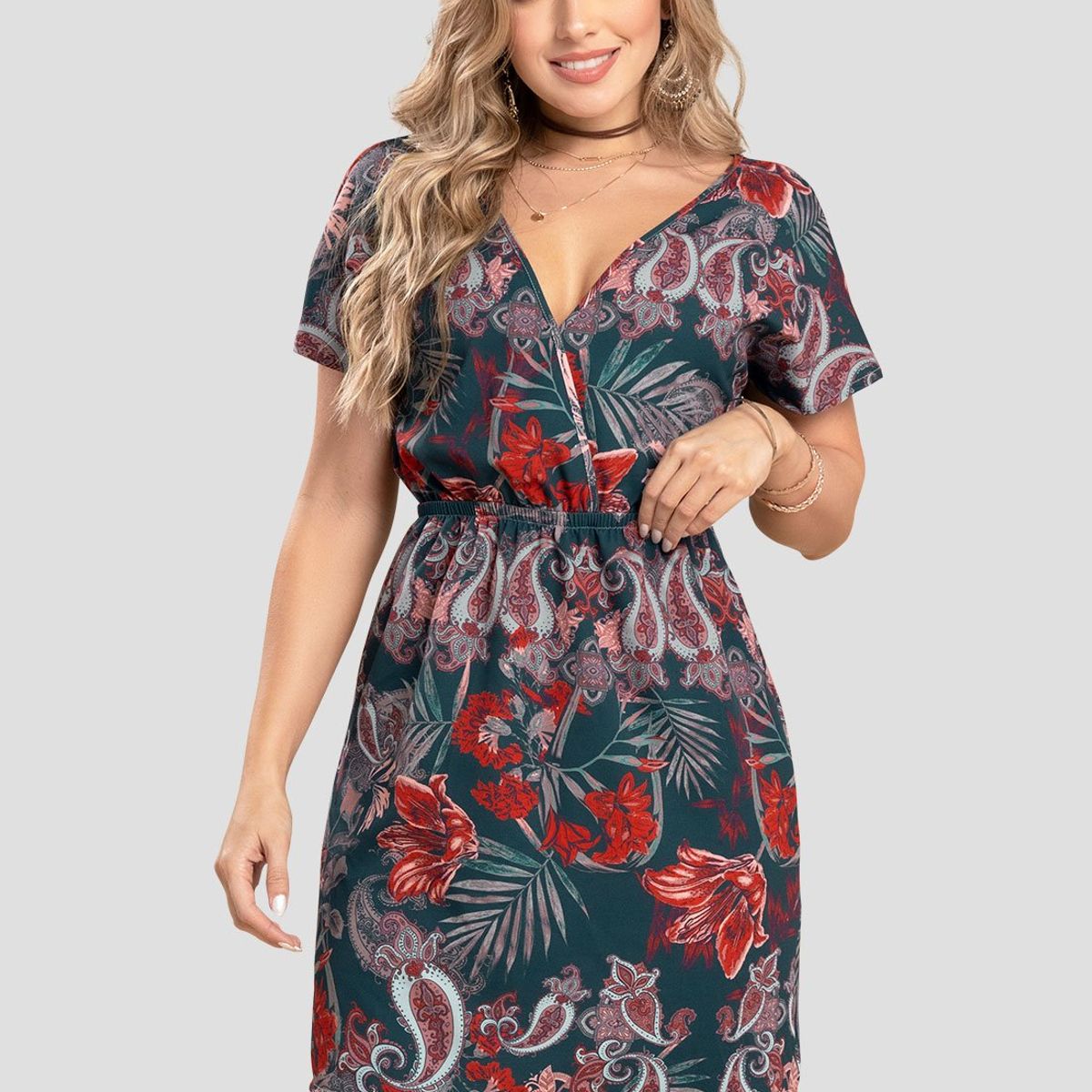 MARKETING PERSONAL - Vestido Mujer Estampado Mp 104374