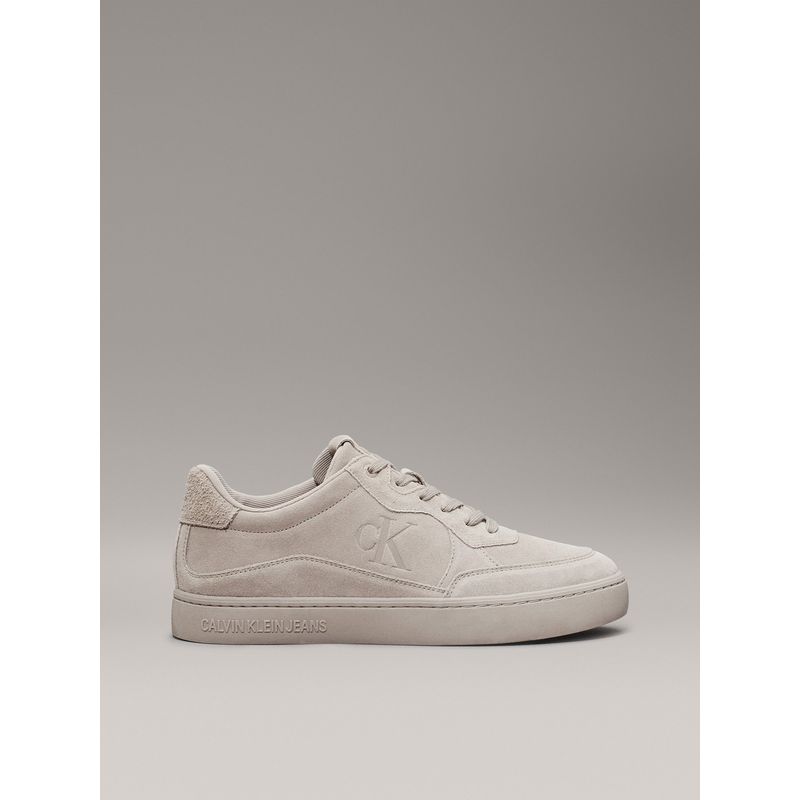 CALVIN KLEIN - Tenis beige classic iconic de ante Calvin Klein