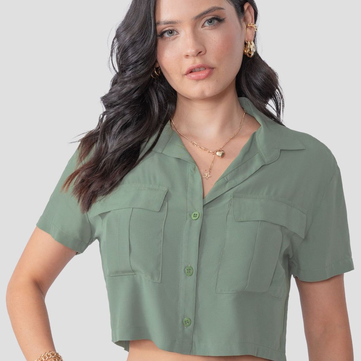 ATYPICAL - Camisa Mujer Verde Oliva Atypical 106335