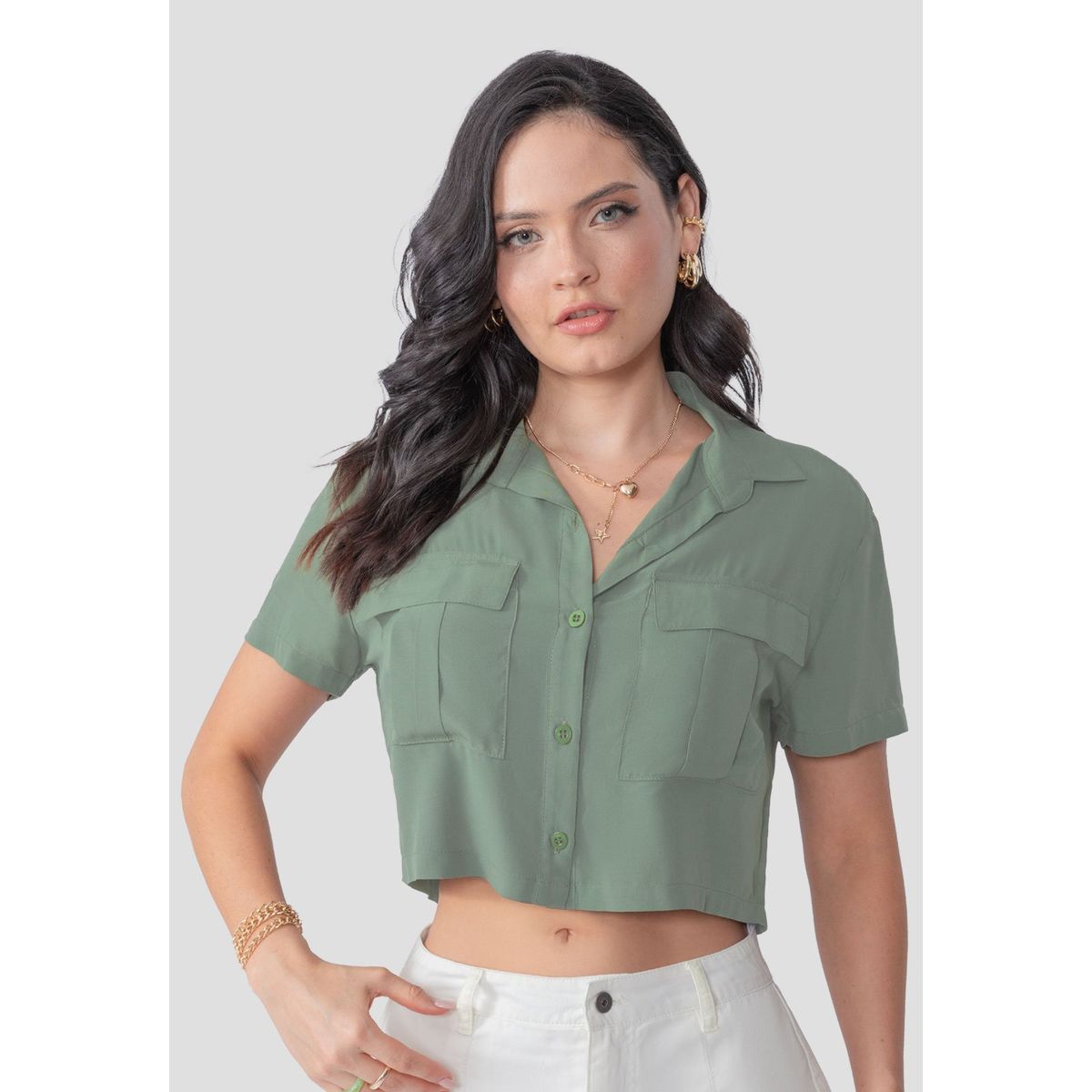 ATYPICAL - Camisa Mujer Verde Oliva Atypical 106335