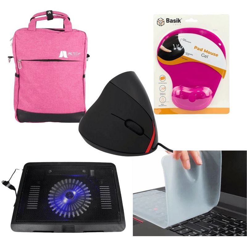 JALTECH - Combo Office Base N191 + Membrana 14″ + Morral 15″ R + Mouse FU