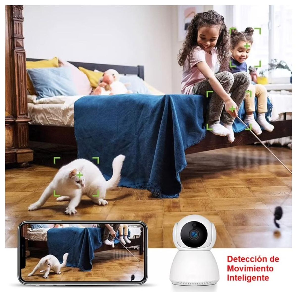 AMERICAN GENERICS - Cámara De Seguridad Wifi Inteligente Robótica 1080P HD Q9