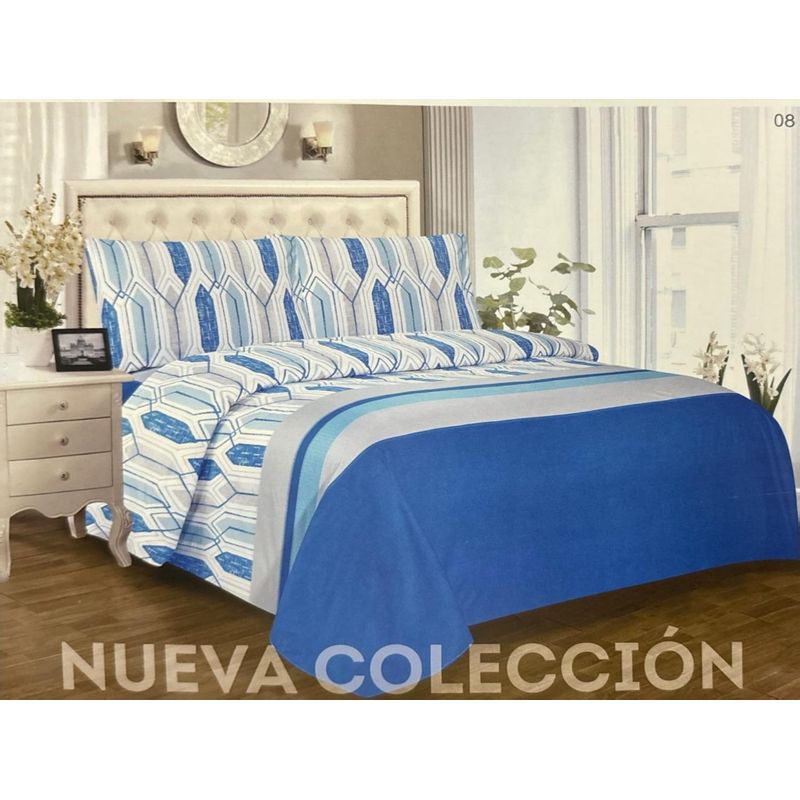CASA LUNA - Juego De Sabanas Cama Doble 21cm - Casa azul