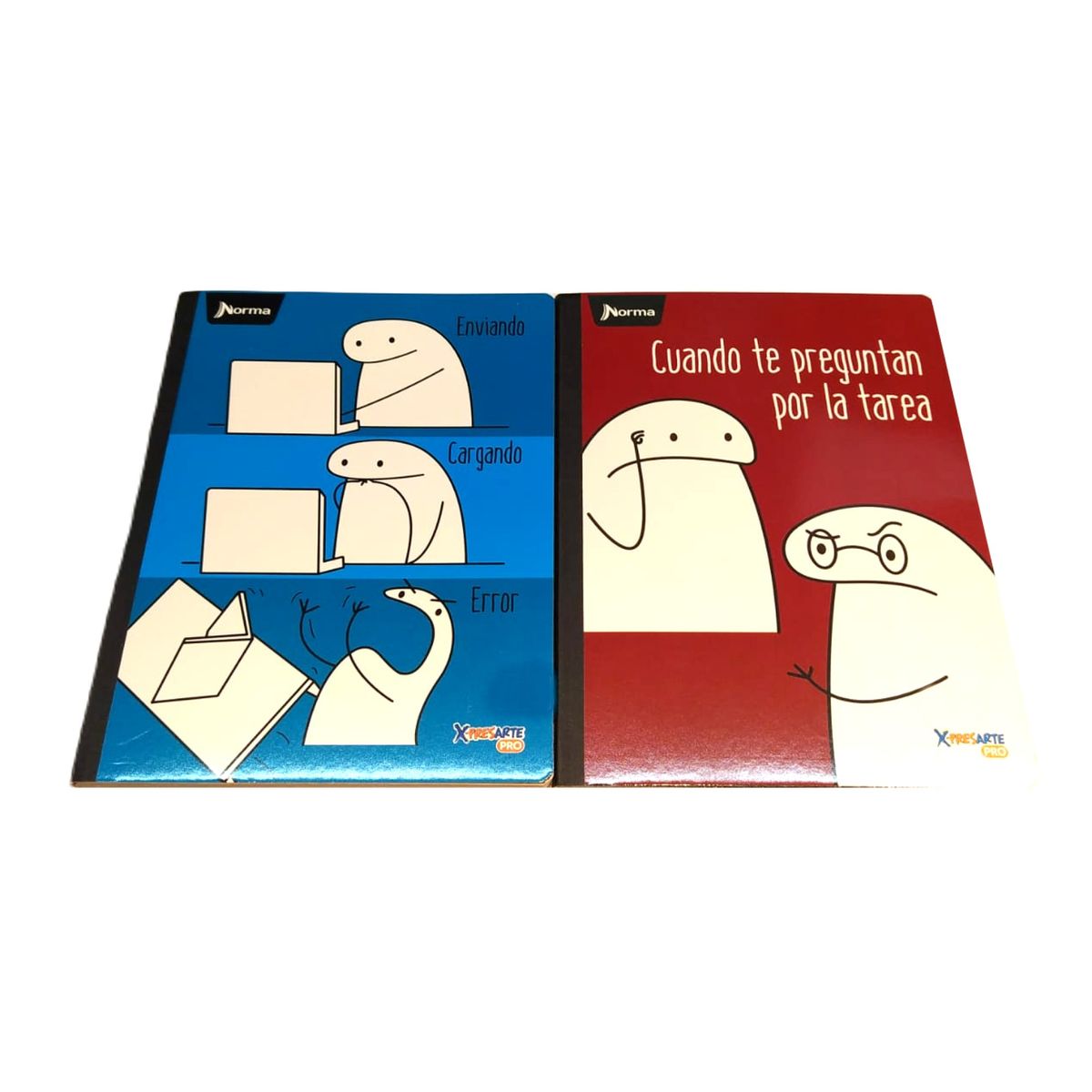 NORMA - Pack X6 Cuadernos Cosidos Cuadriculado 50h Memes Norma