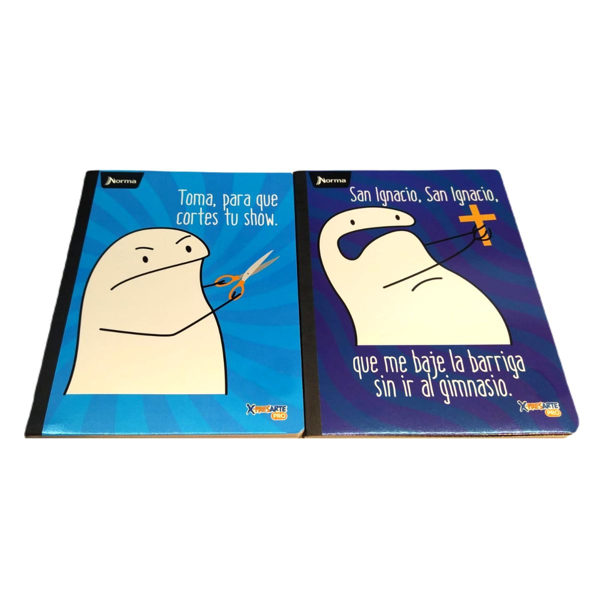 NORMA - Pack X6 Cuadernos Cosidos Rayado 50h Memes Norma