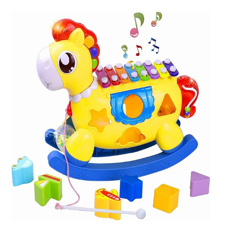 MUNDO BEBE - caballo Xilófono Didáctico Juguete Bebe Infantil Musical