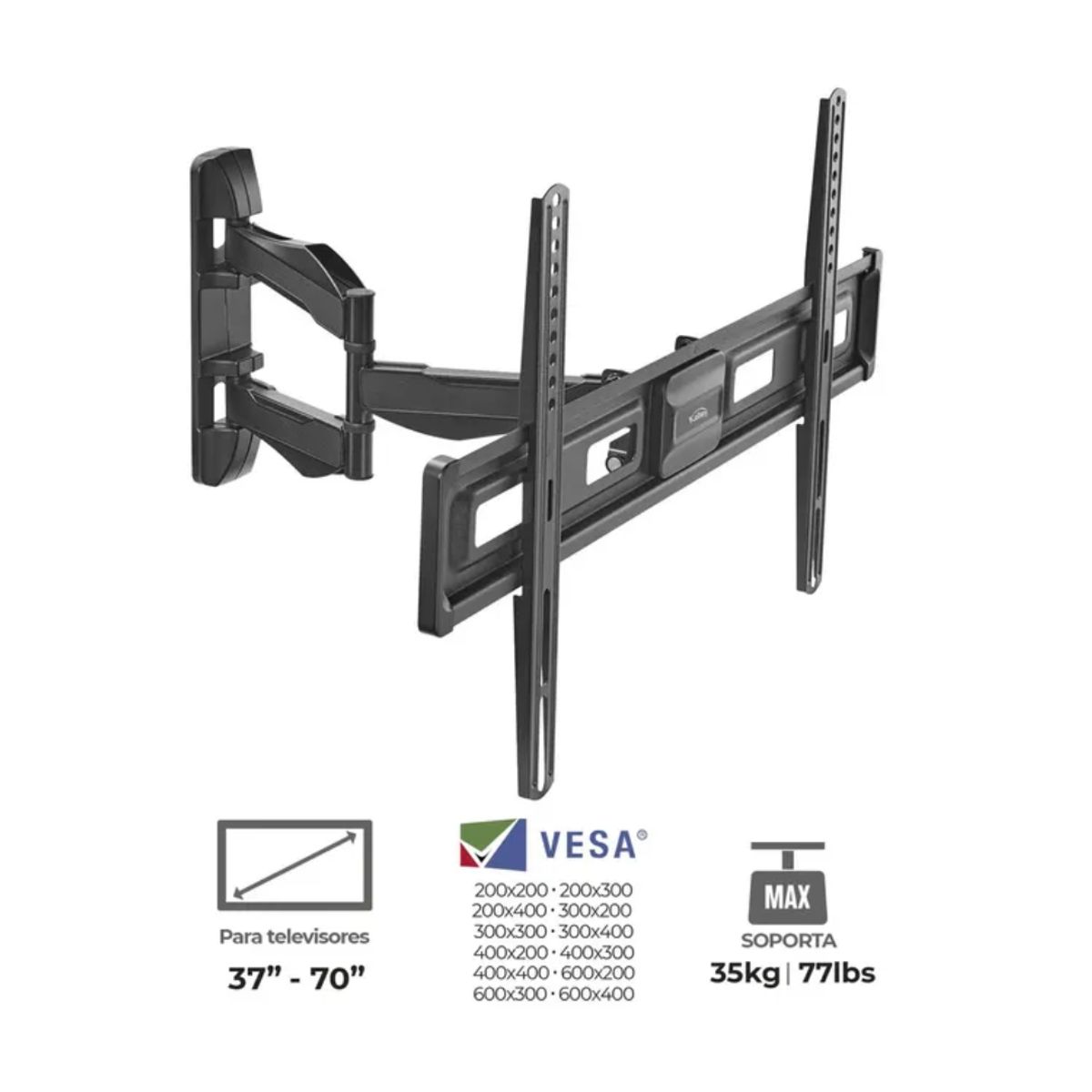 KALLEY - Soporte Flexible de TV K-BF3770 Kalley 37 Pulgadas - 70 Pulgadas