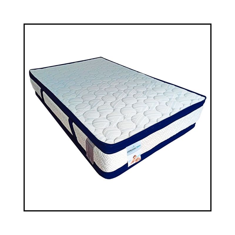 GENERICO - Colchón Sencillo Firmeza Media Resortado 100x190 +Protector+almohada