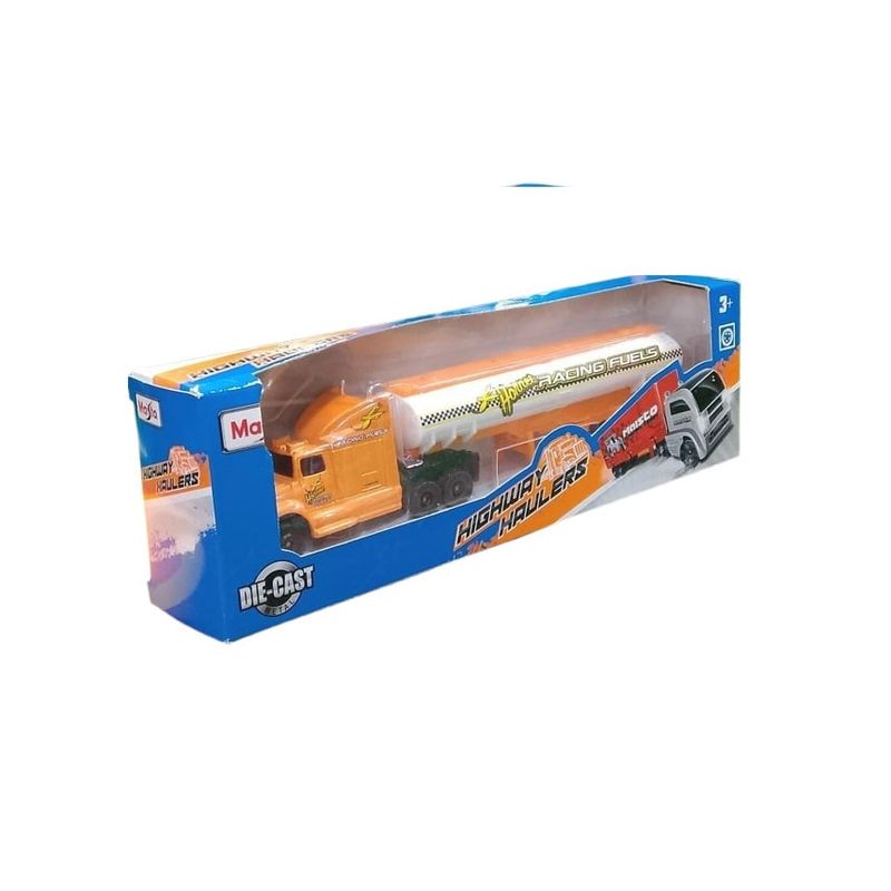 MAISTO - Juguete Camión Highway Haulers Mula Naranja Para Niños