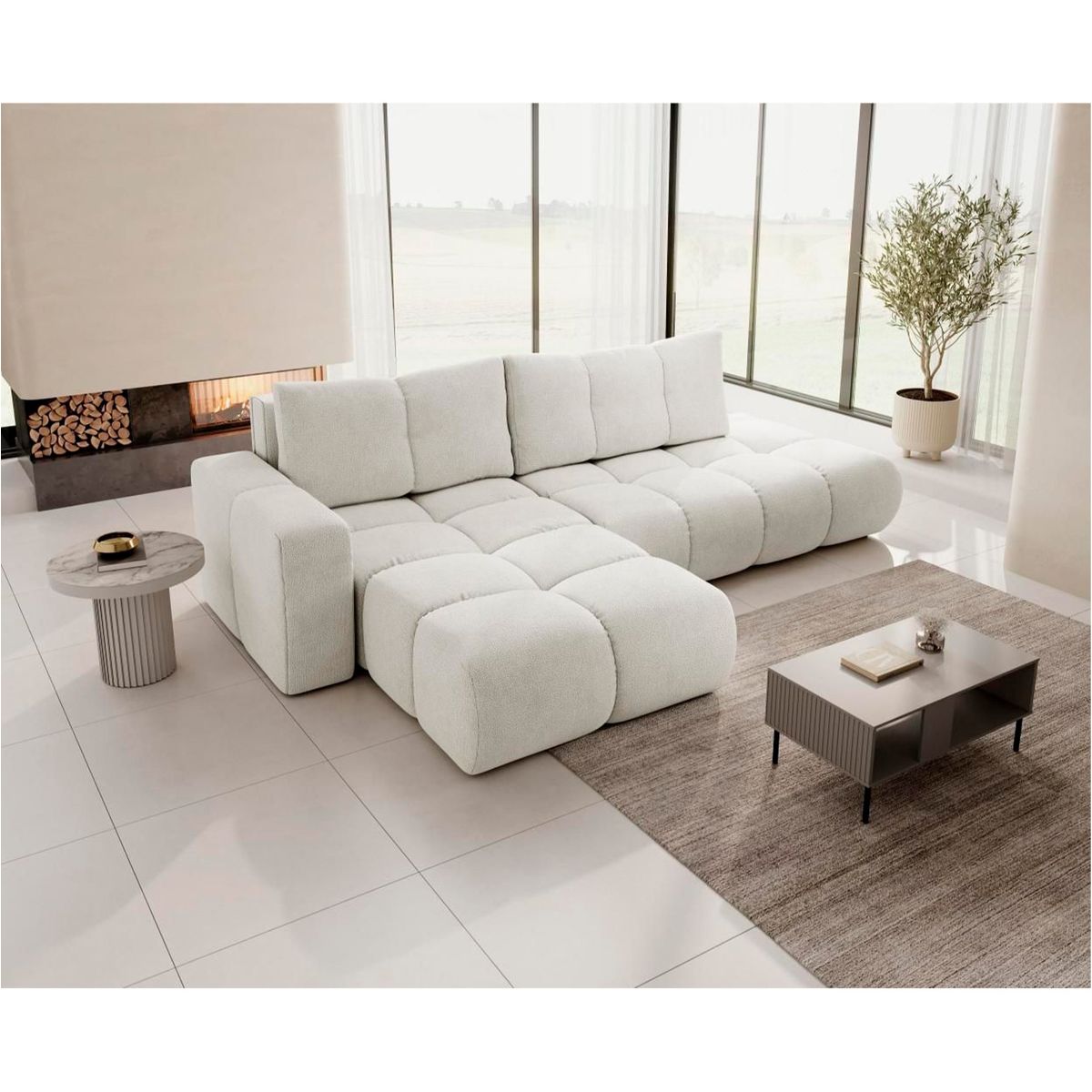 GENERICO - Sofá Moderno el L Para Sala de estar blanco