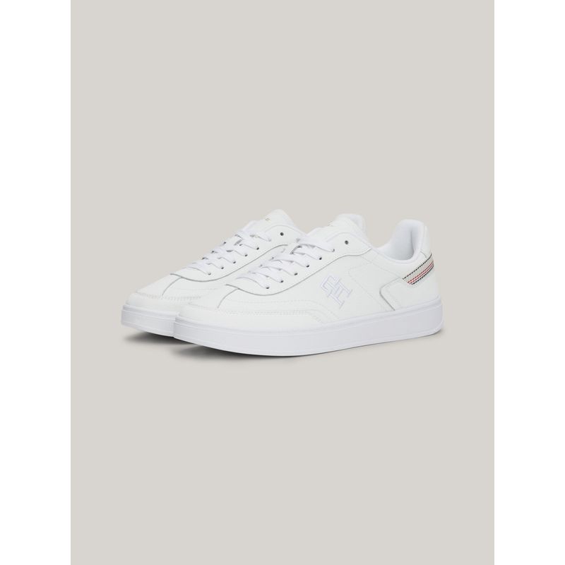 TOMMY HILFIGER - Tenis blanco Heritage con pespunte Global Stripe Tommy Hilfiger
