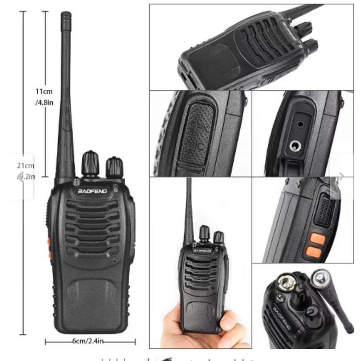 GENERICO - Radio Intercomunicador Baofeng BF 888S Walkie Takie PROM X 8