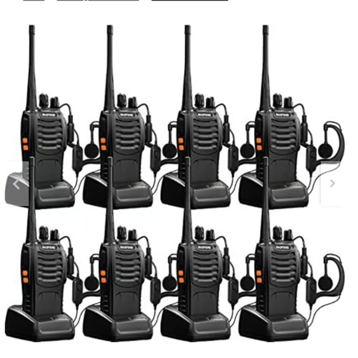 GENERICO - Radio Intercomunicador Baofeng BF 888S Walkie Takie PROM X 8