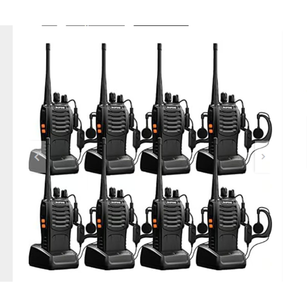 GENERICO - Radio Intercomunicador Baofeng BF 888S Walkie Takie PROM X 8