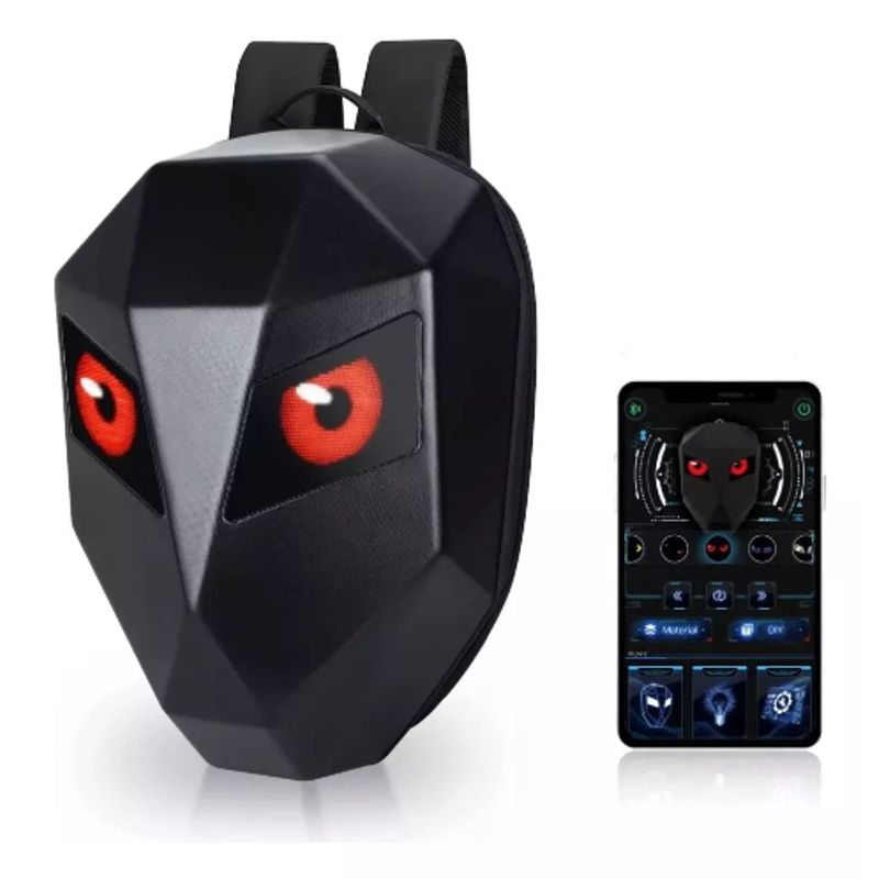 GENERICO - Maleta Ojos Programables Pantalla Luces Led Rígida Moteros