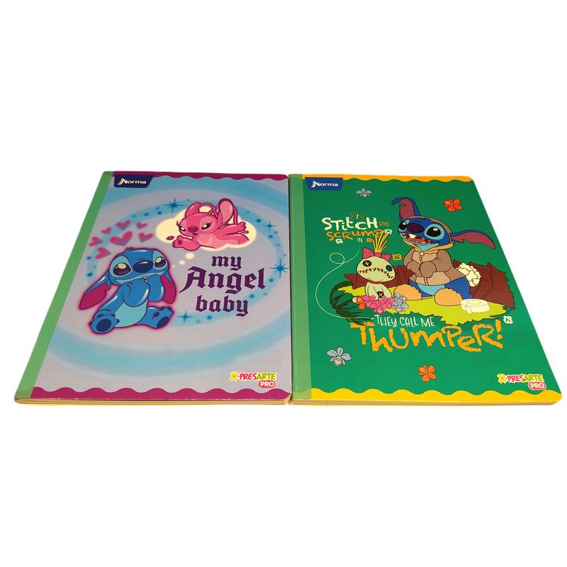 NORMA - Pack X2 Cuadernos Cosido Rayado 100h Stitch Norma