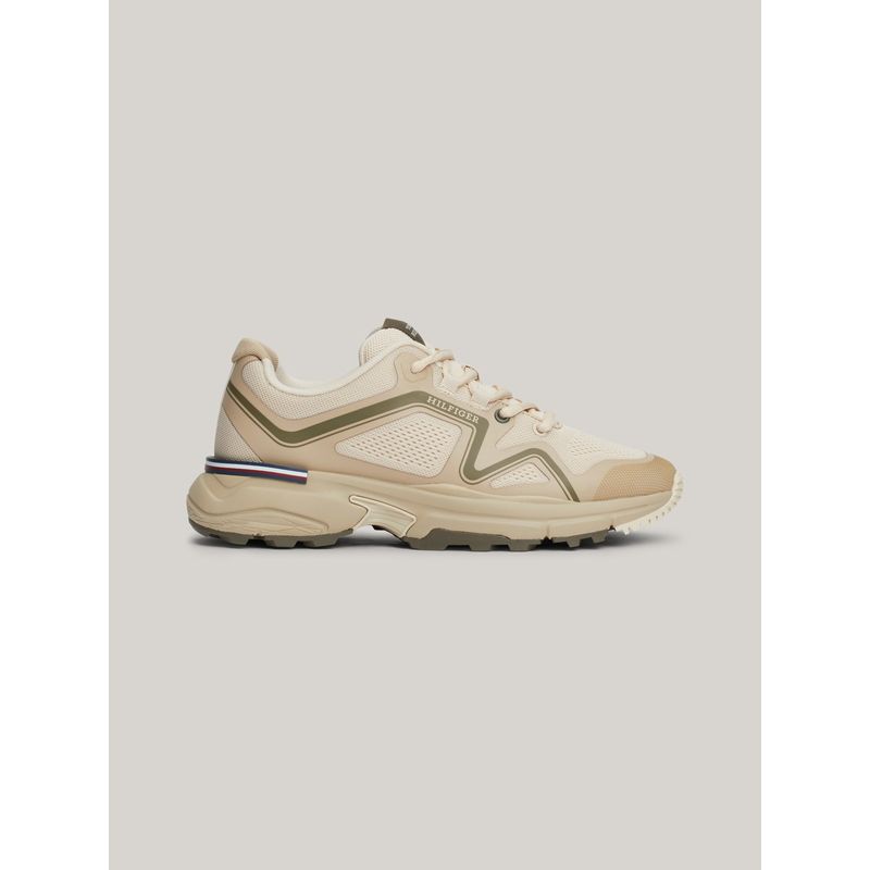TOMMY HILFIGER - Tenis beige de running con suela dentada Tommy Hilfiger